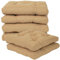 Viste tu hogar 6er Pack Stuhlkissen, 40x40x5 cm, Dreidimensionale Wirkung, 100% Polyester, Ideal für Esszimmer, Terrasse, Wohnzimmer und Restaurant, Farbe Camel