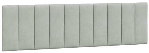 HETFTJN Bettrückwände Wandkissen Wandpolster Headboard for Bed - Kopfteil-Kissen Hellgrau 180 cm Samt für Herbergen Bett Gästezimmer Jugendzimmer