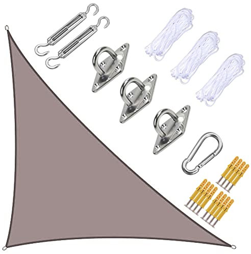 Telone impermeabile 3x4x5m triangolo parasole vela baldacchino telone per giardino cortile garage resistente 95% blocco impermeabile tenda esterna