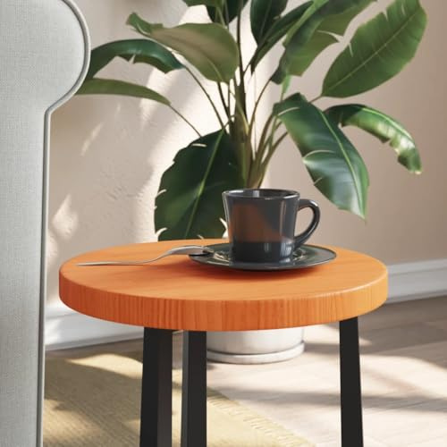 Myheimly Tischplatte Rund Wachsbraun Ø30x2,5 cm Massivholz Kiefer