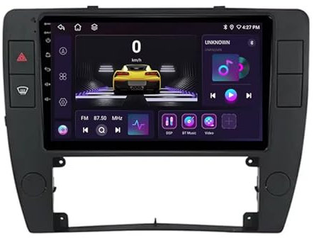 9 Pulgadas Pantalla Táctil Android 14 Radio 2 DIN para Volkswagen Passat B5 2000-2005 con Carplay GPS Navigation Bluetooth Controles del Volante Cámara de Respaldo(T100 [2+32G])