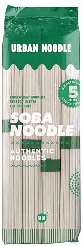 Urban Noodle Soba Noodles Healthy Authentic Vegetarian Friendly Japanese Buckwheat Noodles, Ideal For Cold & Hot Dishes, 300 g (Pack of 1)