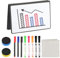 A5 Tableau Blanc Effacable Portable, Petits Tableaux Blancs, Effaceur Tableau Blanc Double Face Effaçable à Sec Bloc-notes pour Message Notes de Bureau école, avec Stylos et Gommes