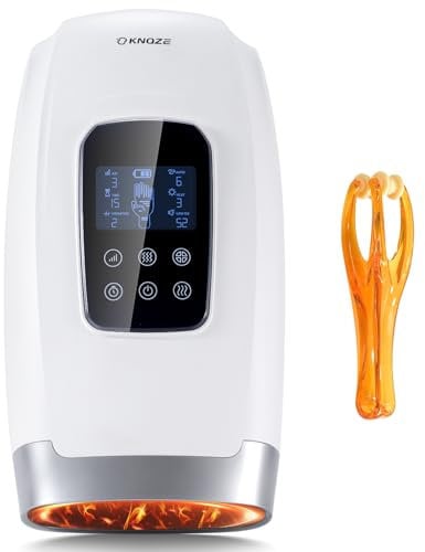 Masajeador de manos con pantalla táctil, calor y compresión, masajeador vibrante inalámbrico para aliviar la artritis y el síndrome del túnel carpiano, regalos de cumpleaños para mujeres y hombres