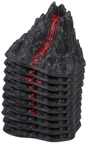 BESTonZON Vulkan Modell 8CM Künstliche Vulkan Landschaft Dekoration Ideal Für Kindergeburtstag Und Party Deko Dinosaurier Und Sandkasten Zubehör