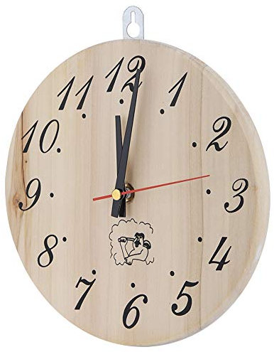 aqxreight Horloge de Sauna, Minuterie Décorative, Accessoire de Sauna, Horloge en Bois pour la Décoration de la Maison de la Salle de Sauna avec