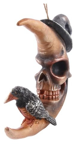 Amosfun Dekorativer Totenkopf Anhänger aus Kunstharz, Fein Poliert