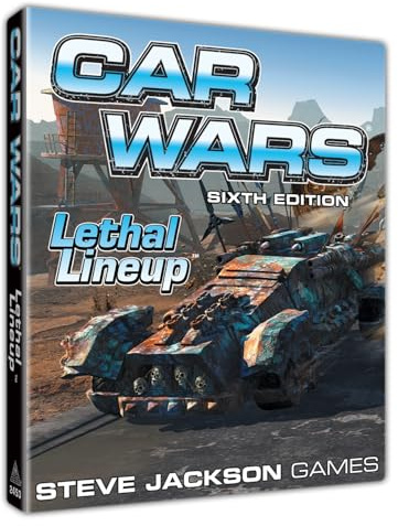 Steve Jackson Games Car Wars Sixth Edition: Lethal Lineup - Brettspiel-Erweiterung - Solo-Spiel - Neue Crew & Upgrades - 32 Karten - Englisch - Crew & Gear Pack mit Markern