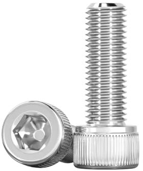 Drenky Socket Head Cap Screws Bolts 304 Stainless Steel M4 X 16mm DIN 912 (ISO 4762) with Hexagon, Pack of 50, Fully Threaded Machine Screw