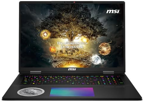 MSI Titan 18 HX Dragon Edition Norse Myth A2XWIG-284FR: Intel Core Ultra 9 285HX - 64GB DDR5 - SSD 6TB - Nvidia RTX5080 16GB - 18' UHD+ Miniled 120Hz - Windows 11 Professional