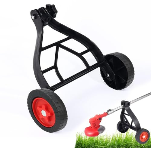 rueda de soporte para desmalezadoras manuales,ruedas de apoyo para desbrozadora, Soporte Ajustable Para Cortadora De Césped | Accesorio Para Desbrozadora Portátil, Ruedas Auxiliares Para Cortacésped