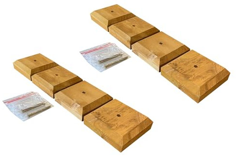 Wooden Garden Fence Post Square Finial Caps (Pack of 8)