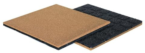 VIVOL - Fallschutz-Gummifliese - UV-beständig - 50 x 50 cm (Beige, 30 mm dick)