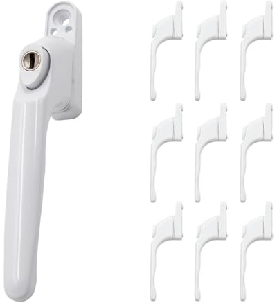 Universal Espag Inline Window Handle - White (10 Pack)