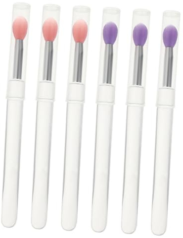 LOLIPPYY 6pcs Silicone Lip Mask Brush Lipstick Brush Caps Lip Gloss Applicators Eyeshadow for Mask Application