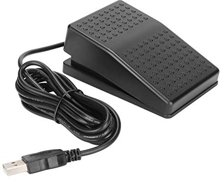 Kikumi Pedale USB, Tastiera Programmabile Individualmente, Mouse, Azione di Gioco, Pedale Singolo con Interfaccia USB-A