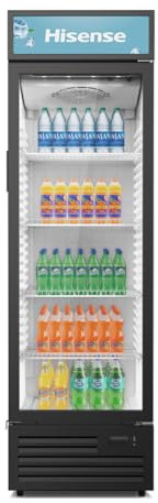 Hisense CPC381N7ABD Getränkekühlschrank/Freistehend / 380 Liter Volumen (258 Flaschen) / Glas-Ablagen/Mehrfach verstellbare Einlegeböden/PureFlat Design/BxHxT: 60×200×64 cm [Energieklasse D]