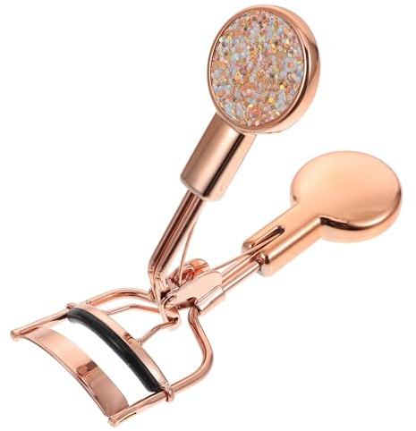 CATIEBYE Praktischer Wimpernzange Handheld Wimpern Curler mit Ergonomischem Design Glitterbeschichtet aus Edelstahl Sanft zu Haut und Augen für Natürliches Wimpernlifting und Präzises