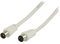 electrosmart 5 Meter White TV Aerial Extension Cable - Male Coax Plug Straight to Female Coax Socket Straight