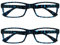 OPULIZE The Reading Glasses CompanyDie Lesebrille Unternehmen Blau Schildpatt Leser Wert 2er-Pack Designer Stil Herren Frauen RR92-3 +3,50