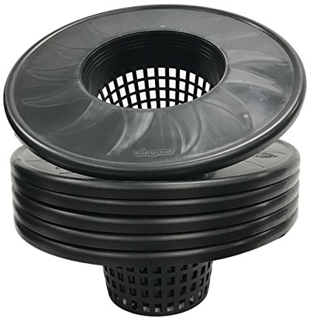 Viagrow 15,2 cm breiter Deckel für Eimerkorb, 15,2 cm breit, 6 Stück, DWC-Eimer-Netztöpfe