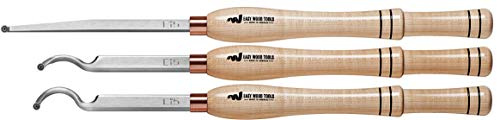 Easy Mid-Size Hollowing Set (12026) Woodturning Scraper Chisel Tools with Replaceable Carbide Insert