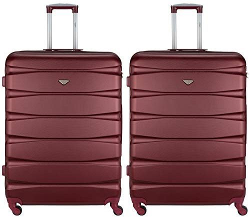 Flight Knight ABS Leichtgewicht Reisekoffer Koffer 3 Groben Kompatibel Mit Air Berlin, Lufthansa, Eurowings, easyJet, Ryanair Und Viele Mehr! Handgepack & Grober Koffer Mit 4 Rollen.
