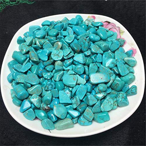Lapislazuli Obsidianachat Amethyst Türkis Tigerit Kristall Quarz Kies Original Stein Mineral Aquarium Bonsai Dekoration, Türkis