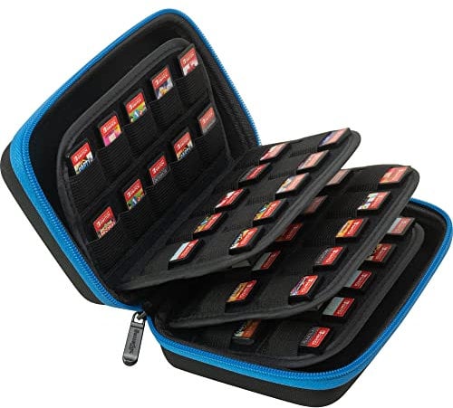 ButterFox 80 Game Card Case Storage Holder for Nintendo Switch or PS Vita Or SD Memory Card - Blue/Black