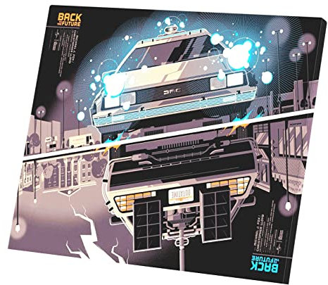 French Unicorn Delorean Dmc-12 Zurück in die Zukunft Spiegel Pfütze (35 cm x 30 cm)