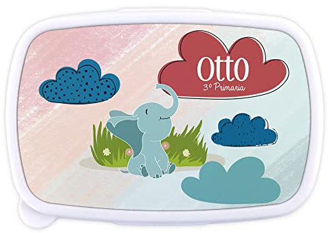 LolaPix Loncheras para Niñas. Fiambrera Infantil Personalizada. Caja merienda con Nombre y Curso. Apta para microondas y Libre de BPA, filatos y Metales Pesados. Varios diseños.Caballito Mar Infantil
