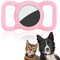 Ainiv Silikon Schutz Hülle, Silikon Schutzhülle für AirTag, Kompatibel mit Apple Airtag Finder Hundehalsband, Pet Loop Holder für AirTags, Tracking Finder Hunde und Katze Haustierzubehör (Rosa)