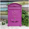 SHANGMAOYO Klassischer Briefkasten, an der Wand montierter, abschließbarer, regenfester Briefkasten aus verzinktem Stahl 10,23 Zoll x 3,26 Zoll x 16,14 Zoll Briefkästen (Size : Purple Pink)