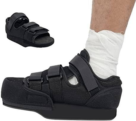 GHORTHOUD Scarpa post operatoria per avampiede, punta chiusa, scarponcino medico, per dita rotte, tutore ortopedico per piede post-alluce valgo, tutore chirurgico per alluce valgo, piede a martello