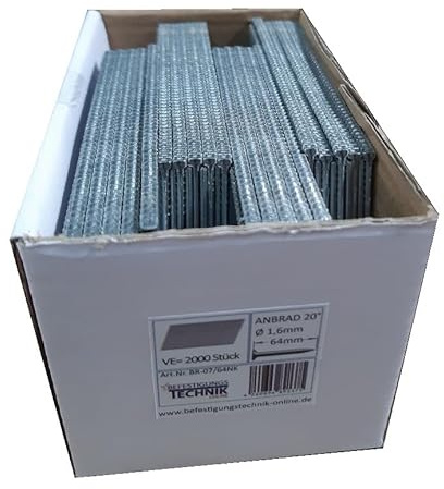 2.000 Stauchkopfnägel 38mm rostfrei A2 | Edelstahl Nägel passend für DeWALT DCN660 DC618 DC610, Senco Fusion F16A, Paslode FN-16A/65, Bosch GNH 18V-64, HiKOKI NT1865DA, Milwaukee M18 FN16GA & mehr