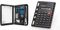 Wedo 585001 Konferenzmappe Elegance & Genie 325 8-stelliger abheftbarer Taschenrechner ; kompaktes Design mit Universallochung) schwarz