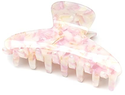 QinGoo Rosa Mittelgroß Acetat Haarklammer Klauen Haarspange Haarschmuck Elegant Haar-Accessoire für Medium Dick Mittel Haar 1 stück(8.5 * 4.5cm, Light Purple)