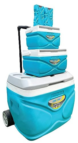 Pinnacle Thermoware Blue 11L Isolierte Kühltasche mit Rollen und kleineren Outdoor-Kühlern