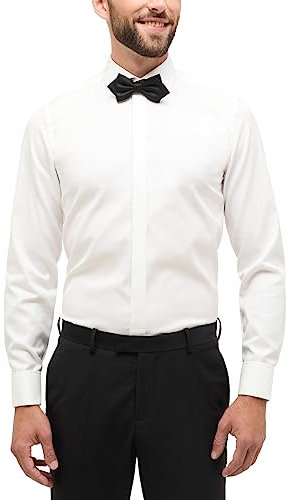 ETERNA Slim Fit Cover Galahemd extra Langer Arm Haifischkragen beige