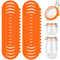 Lot de 30 Joint Bocaux Le Parfait En Silicone, 69 X 92 Mm Interchangeables Joint Bocaux, Caoutchouc Bocaux Pour Couvercle à Pince En Verre (Orange).