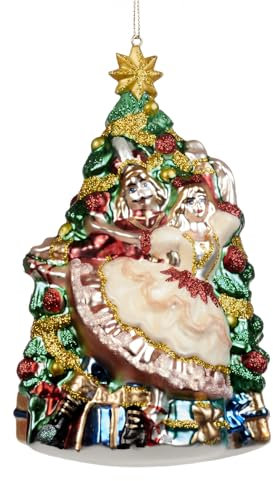 Goodwill Ballerina/Schiaccianoci in vetro, ornamento per albero di Natale, 17,5 cm