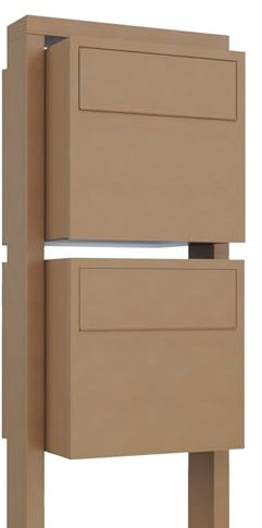 Standbriefkasten Lucera for Two in Rost | rückseitige Entnahme