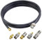 ACONRFTOL BNC zu SMA RG58 Kabel, SMA Stecker zu BNC Stecker Koaxialkabel 2 Meter mit 5 SMA auf BNC Adapter, SMA Männlich zu BNC Männlich Kabel für Funk, Video, LAN, WiFi, GPS, Antenne