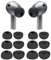 IiEXCEL 6 Pairs Galaxy Buds 3 Pro Ear Tips Buds Eartips, S/M/L Replacement Soft Silicone Rubber Flexible Gel Earbuds Earplug Fit in Case Compatible with Samsung Galaxy Buds 3 Pro - Gray
