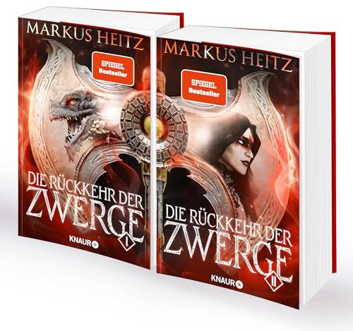Die Rückkehr der Zwerge 1 & 2: Roman von Markus Heitz, Bücherset inkl. Lesezeichen – Fantasy-Bestseller über epische Abenteuer & Zwergen-Sagas – Perfekt für Fans und als Geschenk für Fantasy-Liebhaber