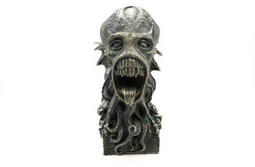 RUSTIX Cthulhu Statue - Nautische Lovecraftian Decor, Eldritch Horror Figur, Octopus Skulptur, Hochpriester Kraken Mythos für Gothic und Steampunk Dekor Sammler (offener Mund)