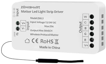 YoumiAi Matter Over WiFi Smart Light LED Lampada Smart Matter, funziona con HomeKit, controllo vocale/app/timer (CW LED Strip Driver Controller)