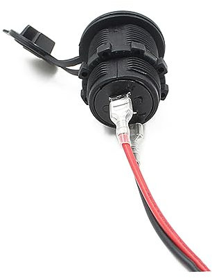 Adaptateur USB Double Port pour Allume Voiture avec Câble Prise USB Étanche pour Smartphone GPS Et Tablette Noir