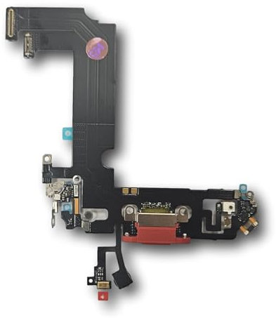Smartex® Connettore di Ricarica Compatibile con iPhone 12 Mini - Dock Charging Flex di Ricambio Rosso