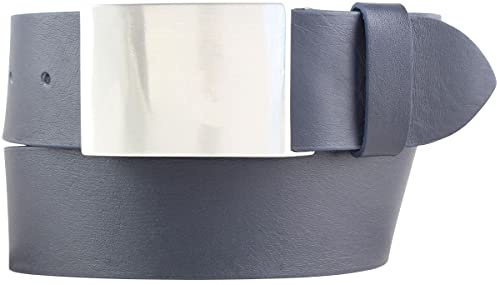 BELTINGER Gürtel aus Vollrindleder 5,0 cm | Jeans-Gürtel für Herren 50mm | Jeansgürtel mit Koppel | Marine 130cm